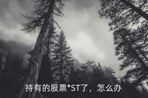 持有的股票*ST了，怎么辦