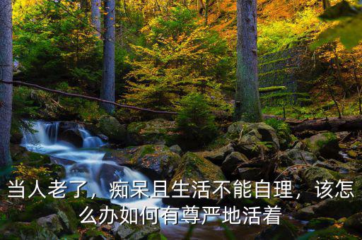 當(dāng)人老了，癡呆且生活不能自理，該怎么辦如何有尊嚴(yán)地活著