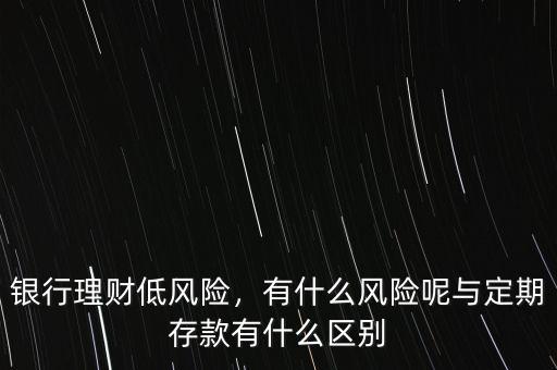 銀行理財?shù)惋L險，有什么風險呢與定期存款有什么區(qū)別