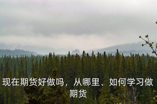 現(xiàn)在期貨好做嗎，從哪里、如何學(xué)習(xí)做期貨