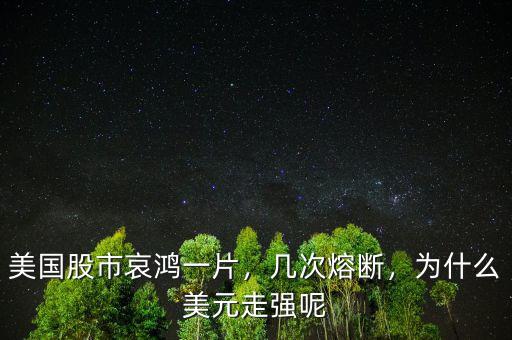 美國股市哀鴻一片，幾次熔斷，為什么美元走強(qiáng)呢