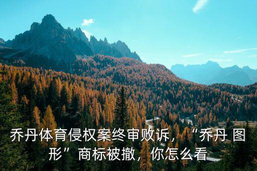 喬丹體育侵權(quán)案終審敗訴，“喬丹 圖形”商標(biāo)被撤，你怎么看