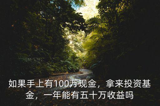 如果手上有100萬現(xiàn)金，拿來投資基金，一年能有五十萬收益嗎