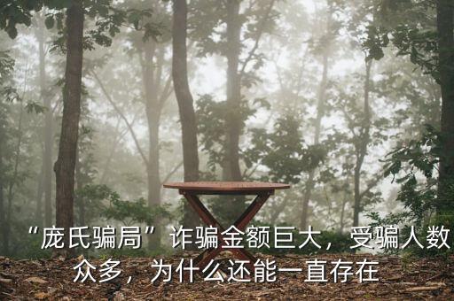“龐氏騙局”詐騙金額巨大，受騙人數(shù)眾多，為什么還能一直存在