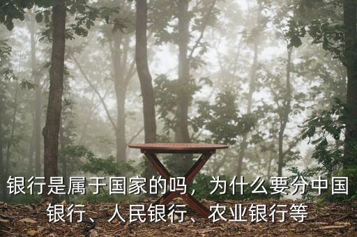 銀行是屬于國家的嗎，為什么要分中國銀行、人民銀行、農(nóng)業(yè)銀行等