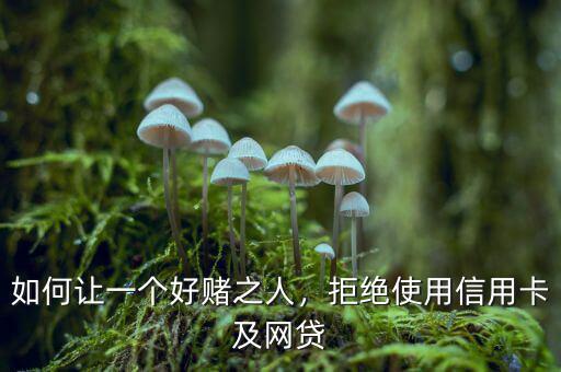 如何讓一個好賭之人，拒絕使用信用卡及網(wǎng)貸
