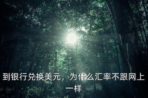 到銀行兌換美元，為什么匯率不跟網(wǎng)上一樣