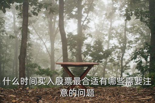 什么時(shí)間買入股票最合適有哪些需要注意的問(wèn)題