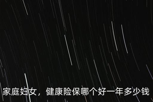 家庭婦女，健康險保哪個好一年多少錢