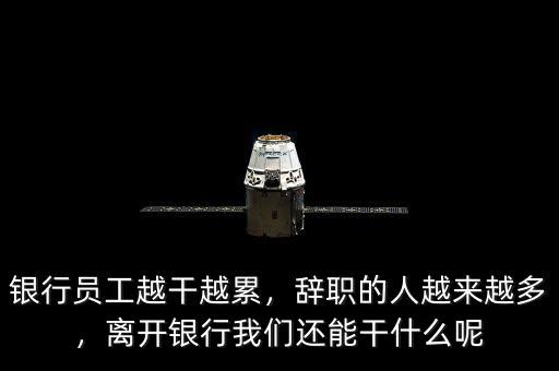 銀行員工越干越累，辭職的人越來越多，離開銀行我們還能干什么呢