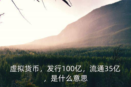 虛擬貨幣，發(fā)行100億，流通35億，是什么意思