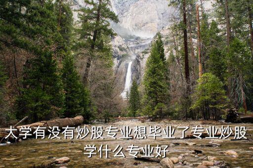 大學(xué)有沒(méi)有炒股專(zhuān)業(yè)想畢業(yè)了專(zhuān)業(yè)炒股學(xué)什么專(zhuān)業(yè)好