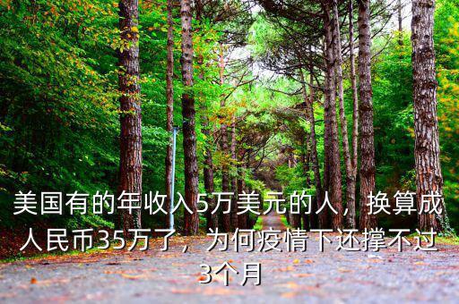 美國有的年收入5萬美元的人，換算成人民幣35萬了，為何疫情下還撐不過3個月
