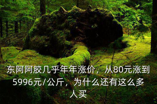 東阿阿膠幾乎年年漲價(jià)，從80元漲到5996元/公斤，為什么還有這么多人買