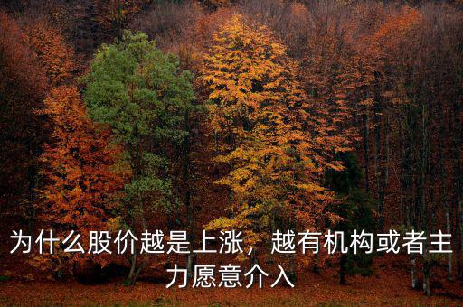 為什么股價(jià)越是上漲，越有機(jī)構(gòu)或者主力愿意介入