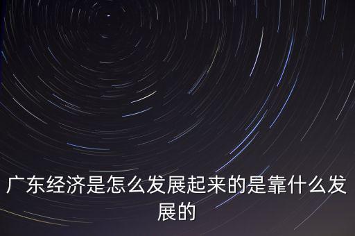 中國經(jīng)濟主要靠什么,是靠什么發(fā)展的