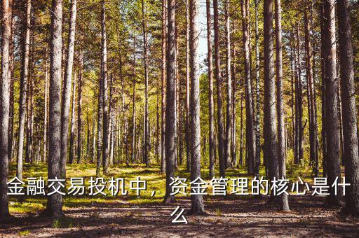 金融交易投機(jī)中，資金管理的核心是什么