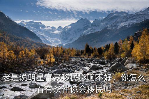 老是說明星富豪移民影響不好，你怎么看有條件你會移民嗎