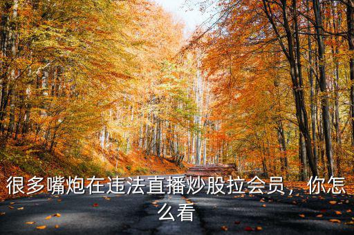 很多嘴炮在違法直播炒股拉會員，你怎么看