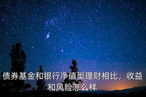 債券基金和銀行凈值型理財(cái)相比，收益和風(fēng)險(xiǎn)怎么樣