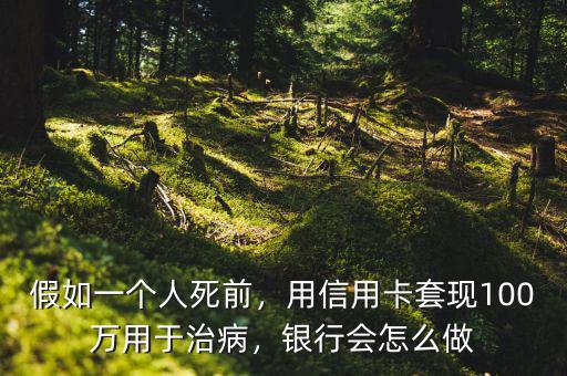 假如一個人死前，用信用卡套現(xiàn)100萬用于治病，銀行會怎么做