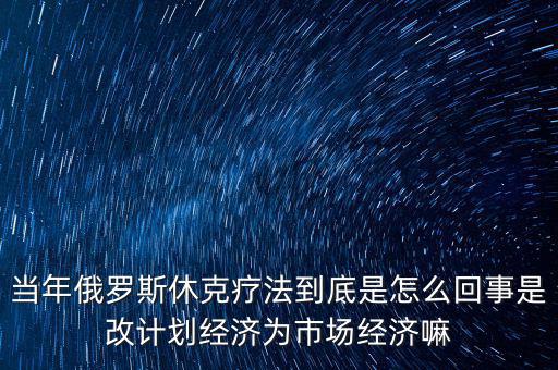 什么是經(jīng)濟(jì)休克療法通俗易懂點,俄羅斯經(jīng)歷了什么