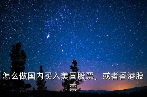 怎么做國(guó)內(nèi)買入美國(guó)股票，或者香港股票