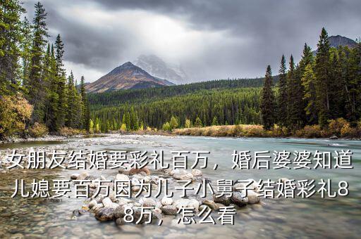 女朋友結(jié)婚要彩禮百萬(wàn)，婚后婆婆知道兒媳要百萬(wàn)因?yàn)閮鹤有【俗咏Y(jié)婚彩禮88萬(wàn)，怎么看