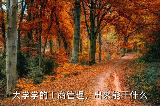 大學學的工商管理，出來能干什么