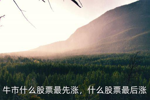 牛市什么股票最先漲，什么股票最后漲