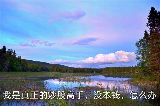 我是真正的炒股高手，沒(méi)本錢(qián)，怎么辦