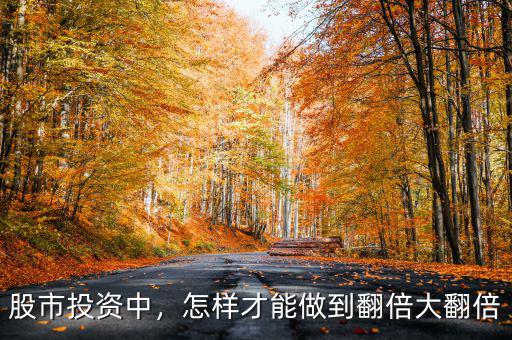 股市投資中，怎樣才能做到翻倍大翻倍