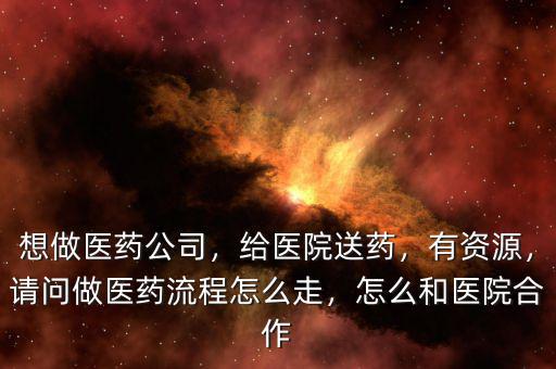 想做醫(yī)藥公司，給醫(yī)院送藥，有資源，請(qǐng)問(wèn)做醫(yī)藥流程怎么走，怎么和醫(yī)院合作