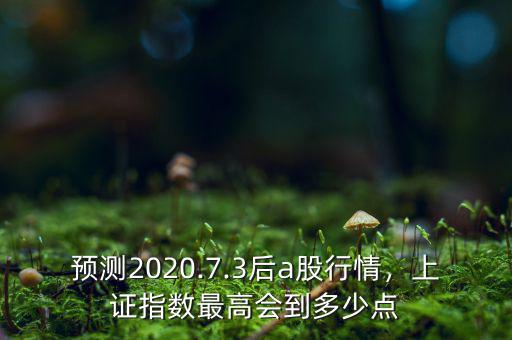 預(yù)測(cè)2020.7.3后a股行情，上證指數(shù)最高會(huì)到多少點(diǎn)