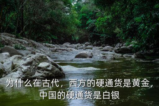 為什么在古代，西方的硬通貨是黃金，中國的硬通貨是白銀