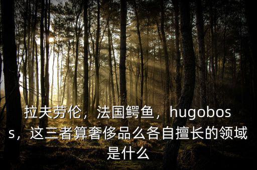 拉夫勞倫，法國鱷魚，hugoboss，這三者算奢侈品么各自擅長的領(lǐng)域是什么