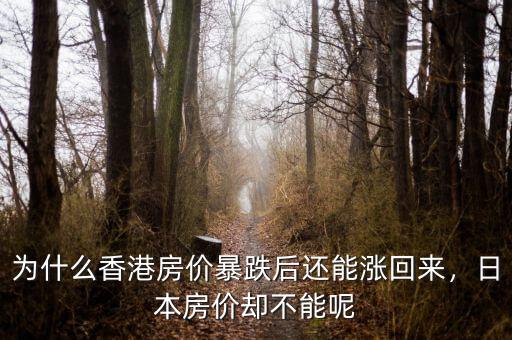 為什么香港房價(jià)暴跌后還能漲回來，日本房價(jià)卻不能呢