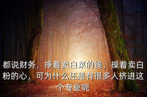 都說財務(wù)，掙著賣白菜的錢，操著賣白粉的心，可為什么還是有很多人擠進(jìn)這個專業(yè)呢