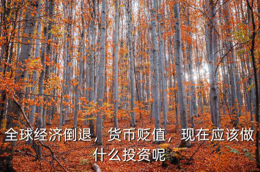 全球經(jīng)濟(jì)倒退，貨幣貶值，現(xiàn)在應(yīng)該做什么投資呢
