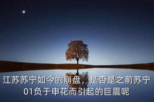 江蘇蘇寧如今的崩盤，是否是之前蘇寧01負于申花而引起的巨震呢