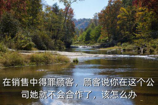 在銷售中得罪顧客，顧客說(shuō)你在這個(gè)公司她就不會(huì)合作了，該怎么辦