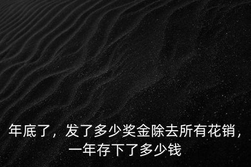 年底了，發(fā)了多少獎金除去所有花銷，一年存下了多少錢