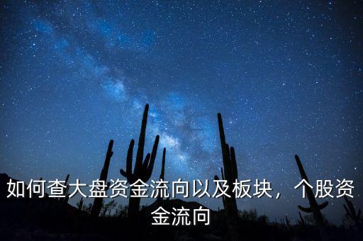 如何查大盤(pán)資金流向以及板塊，個(gè)股資金流向