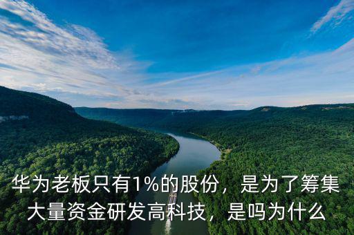 華為老板只有1%的股份，是為了籌集大量資金研發(fā)高科技，是嗎為什么