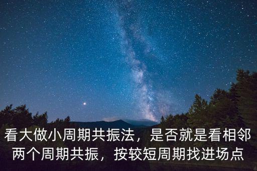 看大做小周期共振法，是否就是看相鄰兩個(gè)周期共振，按較短周期找進(jìn)場(chǎng)點(diǎn)