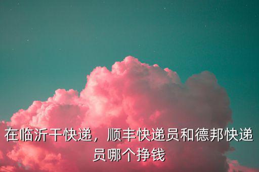 在臨沂干快遞，順豐快遞員和德邦快遞員哪個(gè)掙錢