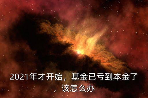 2021年才開始，基金已虧到本金了，該怎么辦