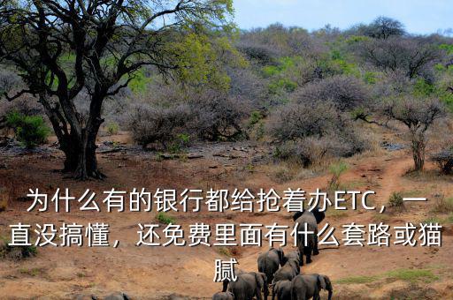 為什么有的銀行都給搶著辦ETC，一直沒搞懂，還免費里面有什么套路或貓膩