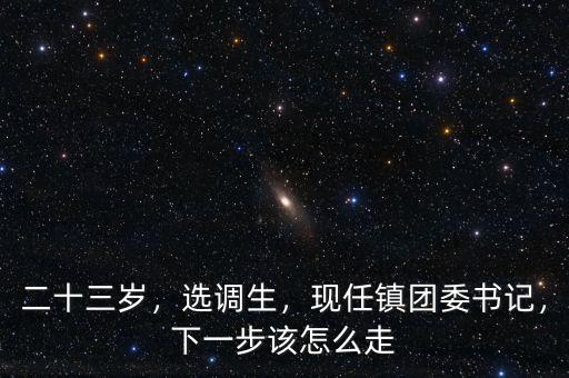 二十三歲，選調(diào)生，現(xiàn)任鎮(zhèn)團(tuán)委書(shū)記，下一步該怎么走