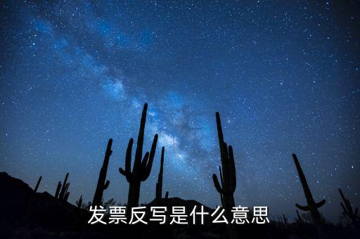 發(fā)票反寫什么意思，反寫什么意思